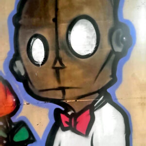 Bow tie rose boi-Wooden frame canvas